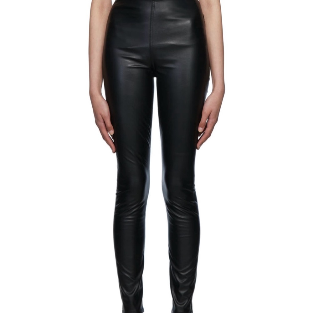 Rag & Bone black Nina faux leather pants